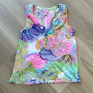 Lilly Pulitzer Essie Top - Multicolor Roar of the Seas XS